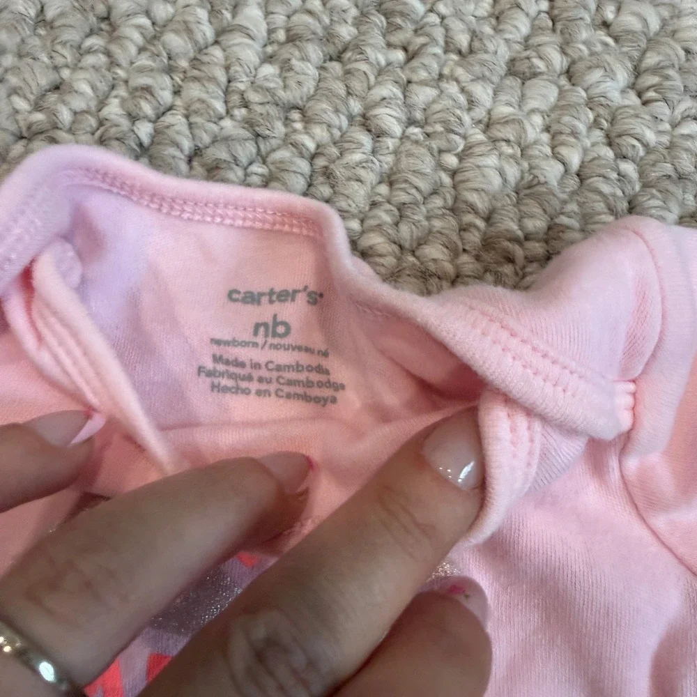 Carters Baby Girls Pink Daddys Princess Tiara Bodysuit Size Newborn